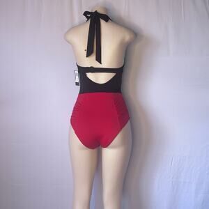 Disney Mickey Cosplay One Piece Swimsuit Retro Pin Up Halter SM
